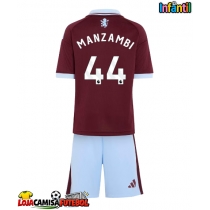 Camisa de Futebol Aston Villa Johan Manzambi #44 Equipamento Principal Infantil 2026-27 Manga Curta (+ Calças curtas)